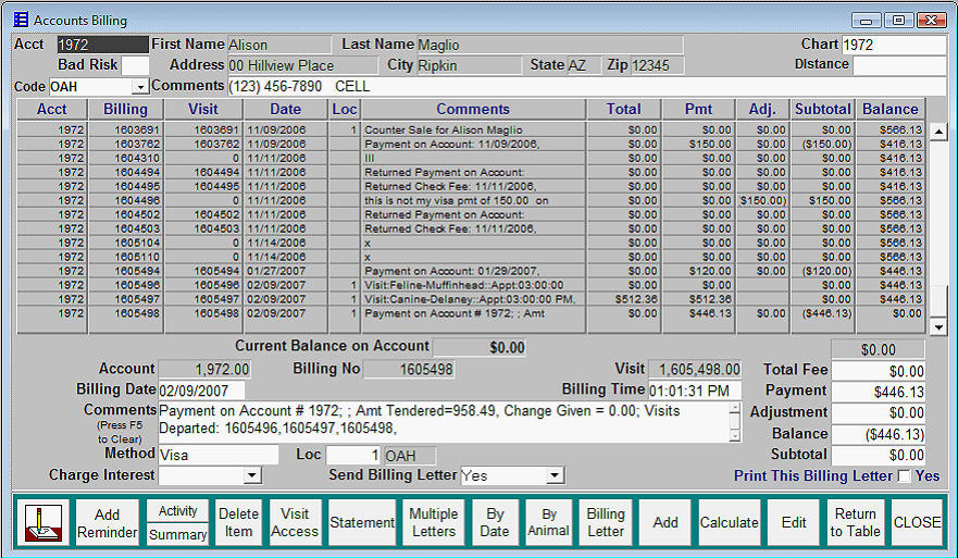 Account Billing