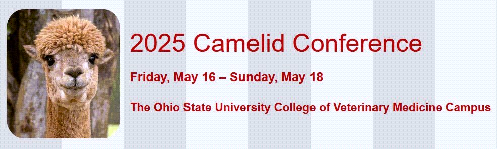 2025 Camelid Veterinary Conference - Earn up to 23 hours of CE during two days of intense seminars plus Sunday wet labs.