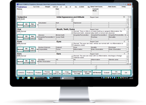 Exam Template in QuickVet Practice Manager